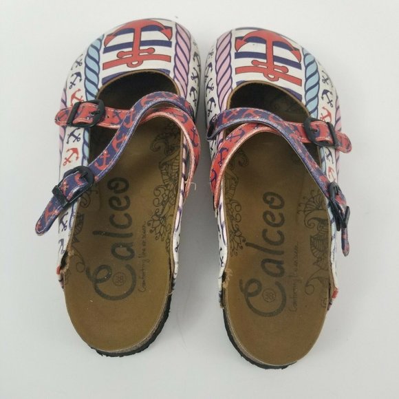 Calceo Womens Size 38 US 7.5/8 Slip On Clogs Shoes - Picture 6 of 8